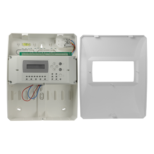 Centrale convenzionale di 8 zone con schermo LCD - 2 Uscita sirena - 2 uscite di allarme e guasto e 2 uscite relé configurabili - Uscita ripetitore - Fino a 30 rilevatori per zona - Rilevamento automatico della resistenza di fine linea