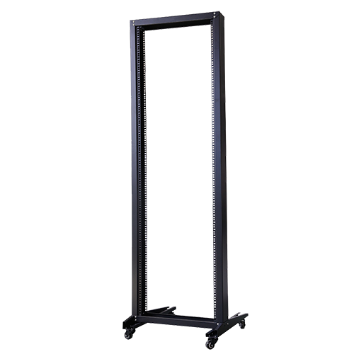Open floorstanding rack cabinet - Up to 18U 19" rack - 2-bar structure - Mobile rack - Up to 120 Kg load - Unassembled