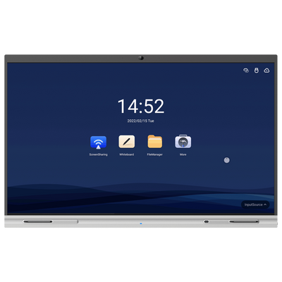 Display interattivo 75" 4K  - Trasmissione wireless - Risoluzione 3840x2160 - Ingressi HDMI, LAN, USB/micro USB - Angolo di visione di 178° - Microfono e Altoparlanti integrati