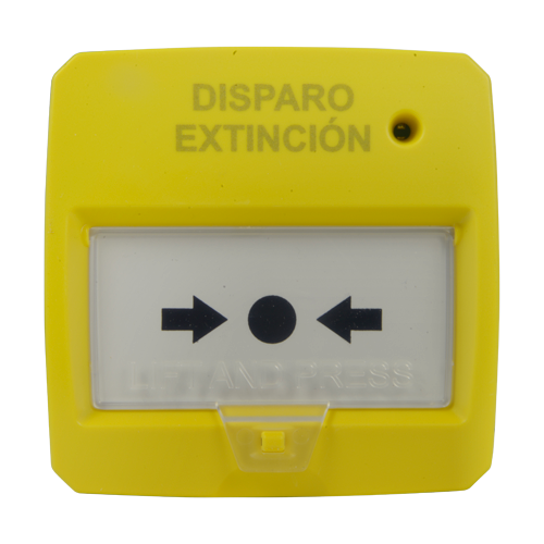 Pulsante di reset - Specifico per pannello antincendio - Attivazione manuale - Indicatore LED - Installazione in superficie - Riattivato manualmente o con chiave