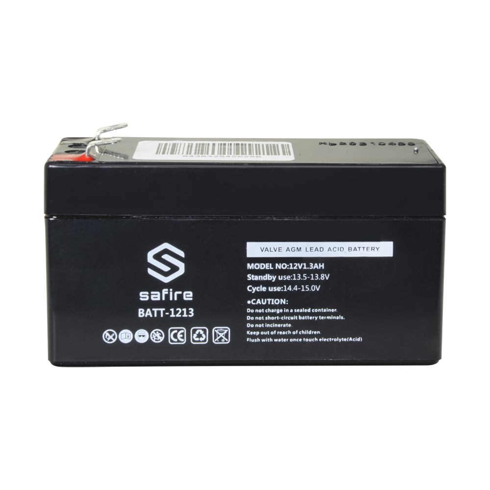 Batteria ricaricabile - Tecnologia piombo-acido AGM - Voltaggio 12 V - Capacità 1.3 Ah - 58 x 97 x 65 mm / 540 g - Per backup o uso diretto
