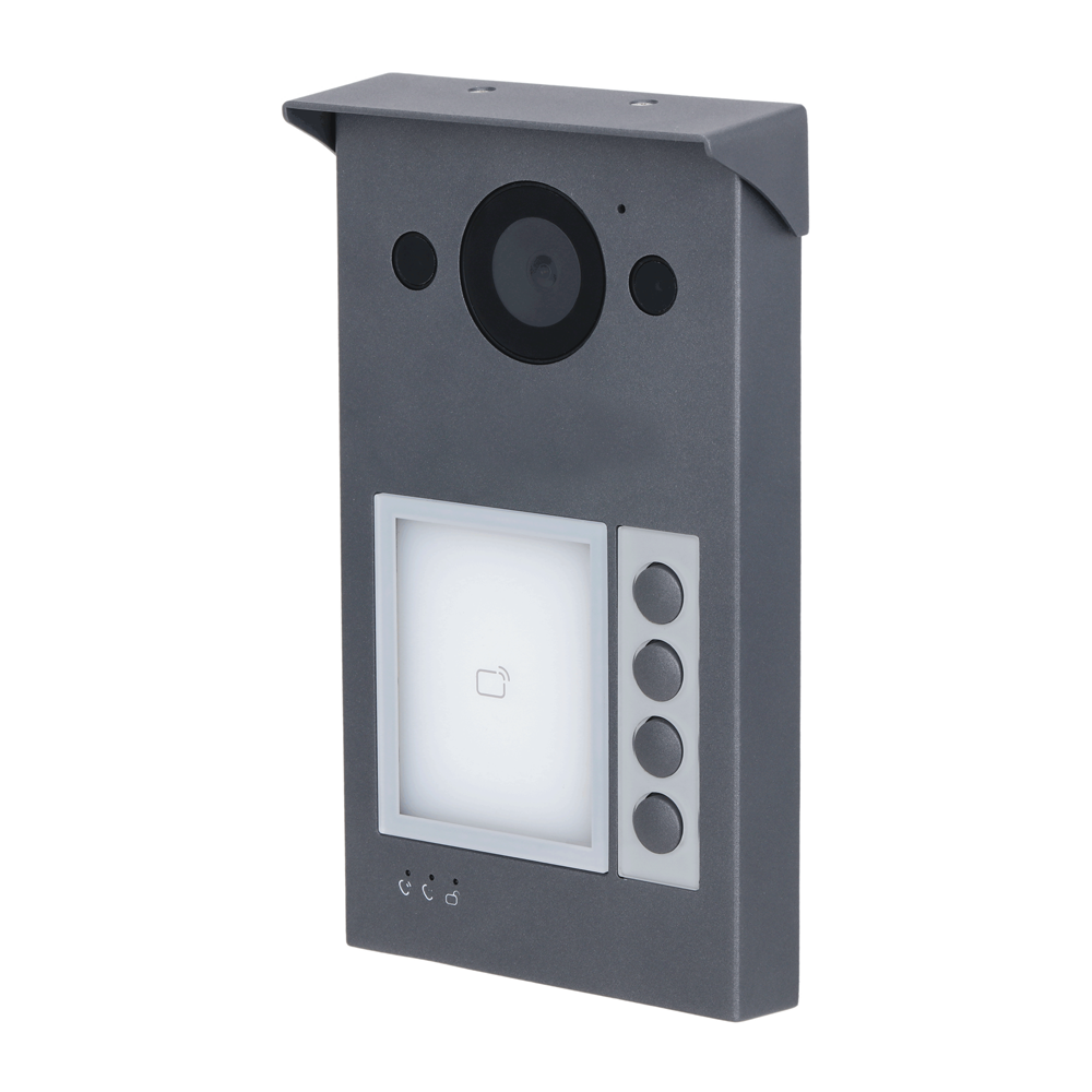 Videoportero 2 hilos y IP - Cámara 2 Mpx gran angular - Audio bidireccional | 4 botones de llamada - Monitorización a través de APP móvil - Acero inoxidable antivandálico - Montaje en superficie | PoE