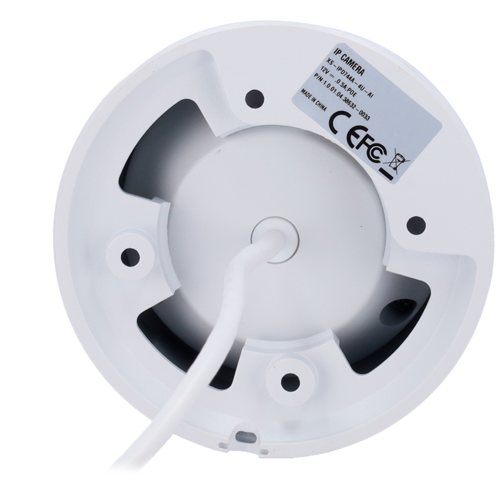 Cámara Turret IP X-Security - 4 Megapixel (2688x1520) - Lente 2.8 mm / LEDs Alcance 30 m - WDR 120 dB | Micrófono integrado - PoE | H.265+ - Funciones inteligentes