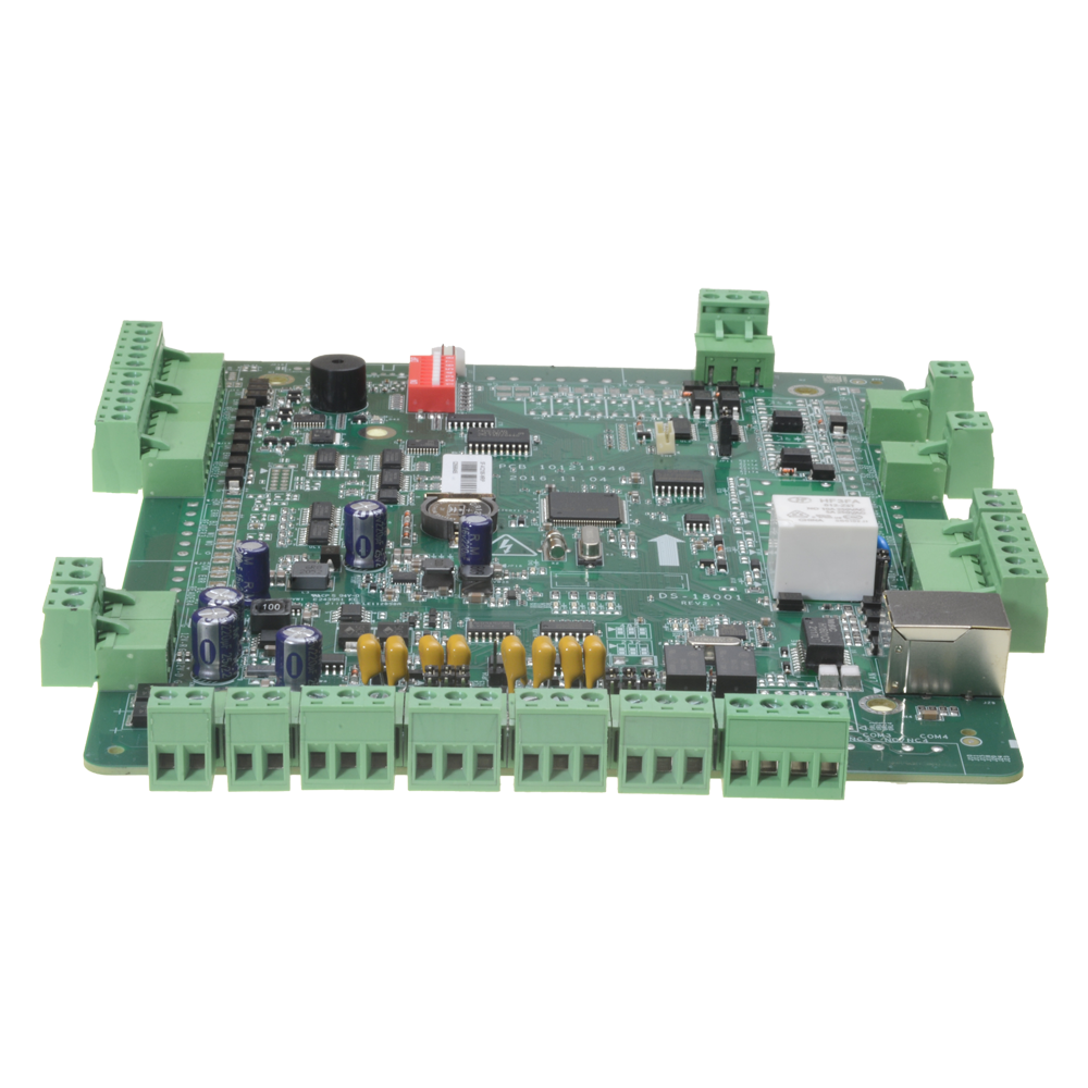 Controller di accessi biometrico - Accesso tramite impronta digitali, volti, scheda o password - Comunicazione TCP/IP | eHome | ISAPI | OSDP - 2 Ingressi Wiegand 26 e 2 RS485 - Uscita relé per una porta - Software Safire Control Center