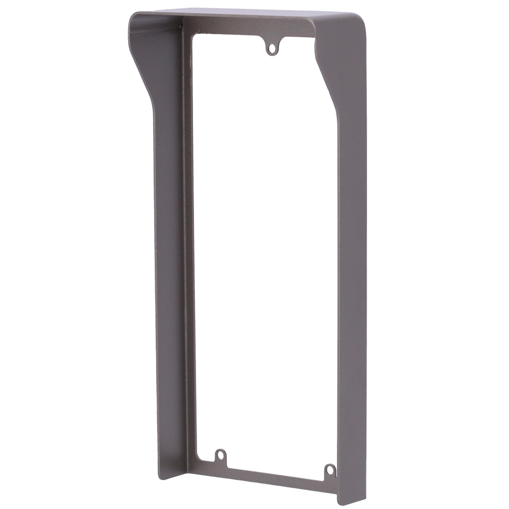 Cubierta para videoportero - Específica para Uniview UV-OEU-201B-HMK-W - Medidas: 179 (Al) x 84 (An) x 33 (Fo) mm - Fabricada en aleación de aluminio - Visera para lluvia - Montaje encastrado