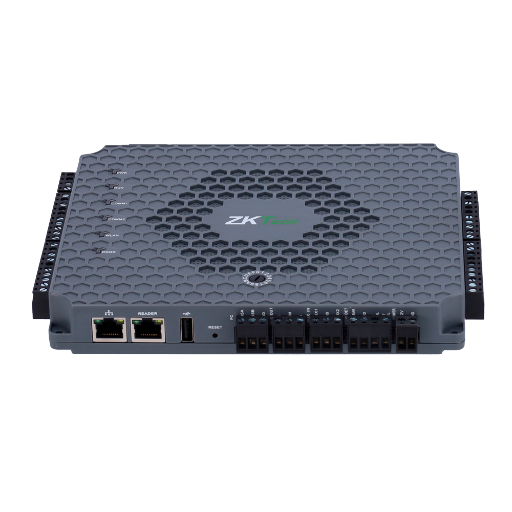 Controllore di accesso biometrico PoE - Accesso tramite impronta digitale, tessera o password - TCP/IP | Connessione con controller slave - 4 lettori per Wiegand | 4 lettori per OSDP - Uscita relè per 2 porte - Software ATLAS Series integrato e app mobile