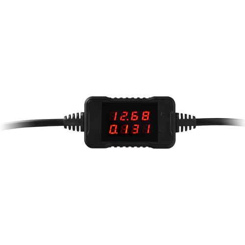 Current and voltage meter - Simple connection - It allows to know the voltage and current of the powered device - Input voltage 3.6~24V DC - Maximum current 3A - LCD display