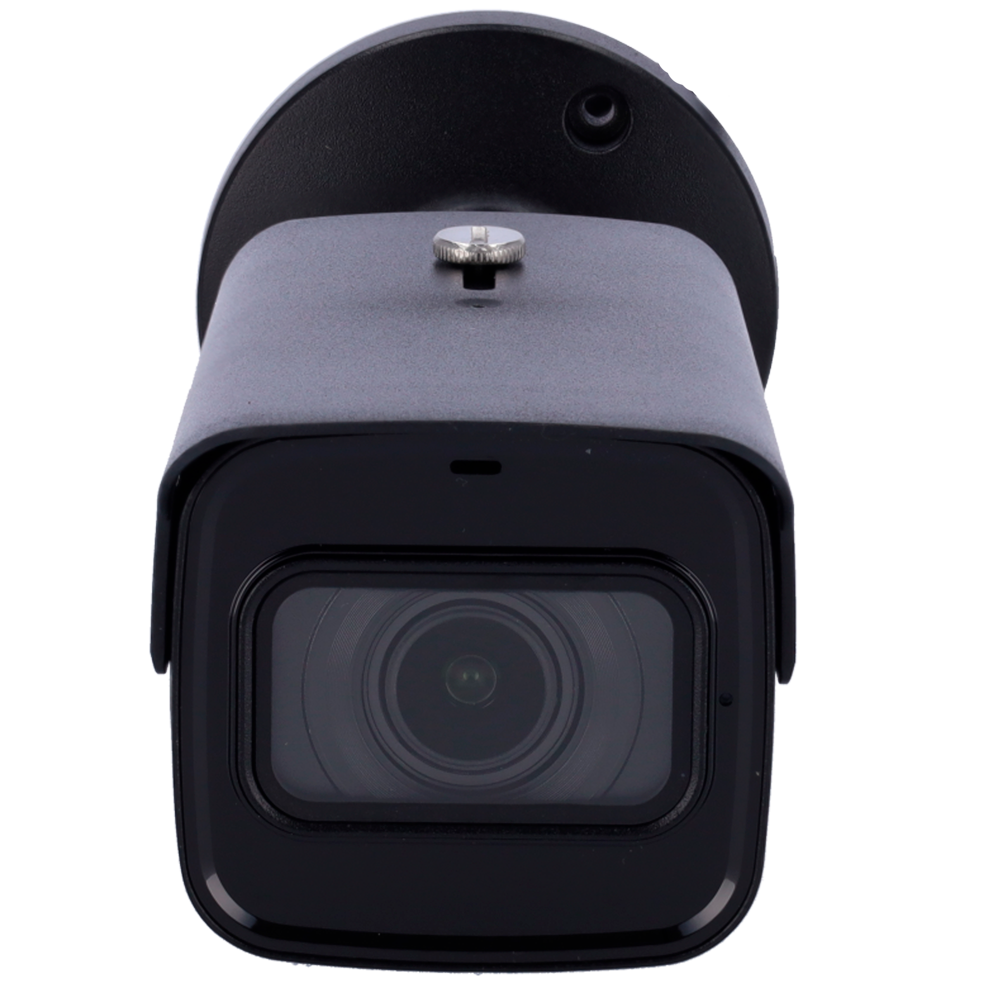 Cámara Bullet IP X-Security Color Negro - 4 Megapíxel  (2560 × 1440) - Lente 2.7–13.5 mm / LEDs Alcance 60 m - WDR 120 dB | Micrófono integrado - PoE | H.265+ - Funciones inteligentes