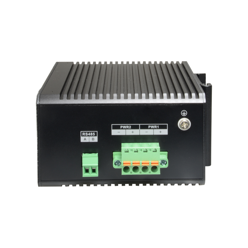 Switch PoE X-Security su Guida DIN - 5 porte PoE RJ45 + 2 porte SFP di fibra - Velocità 10/100/1000 Mbps - 90W porta 1-2 / 30W porta 3-5 / Massimo 120W - Hi-PoE / IEEE802.3at PoE+ / af PoE / IEEE802.3bt - VLAN/STP/RSTP/MSTP/LACP/StaticLAG/QoS/LoopDetect