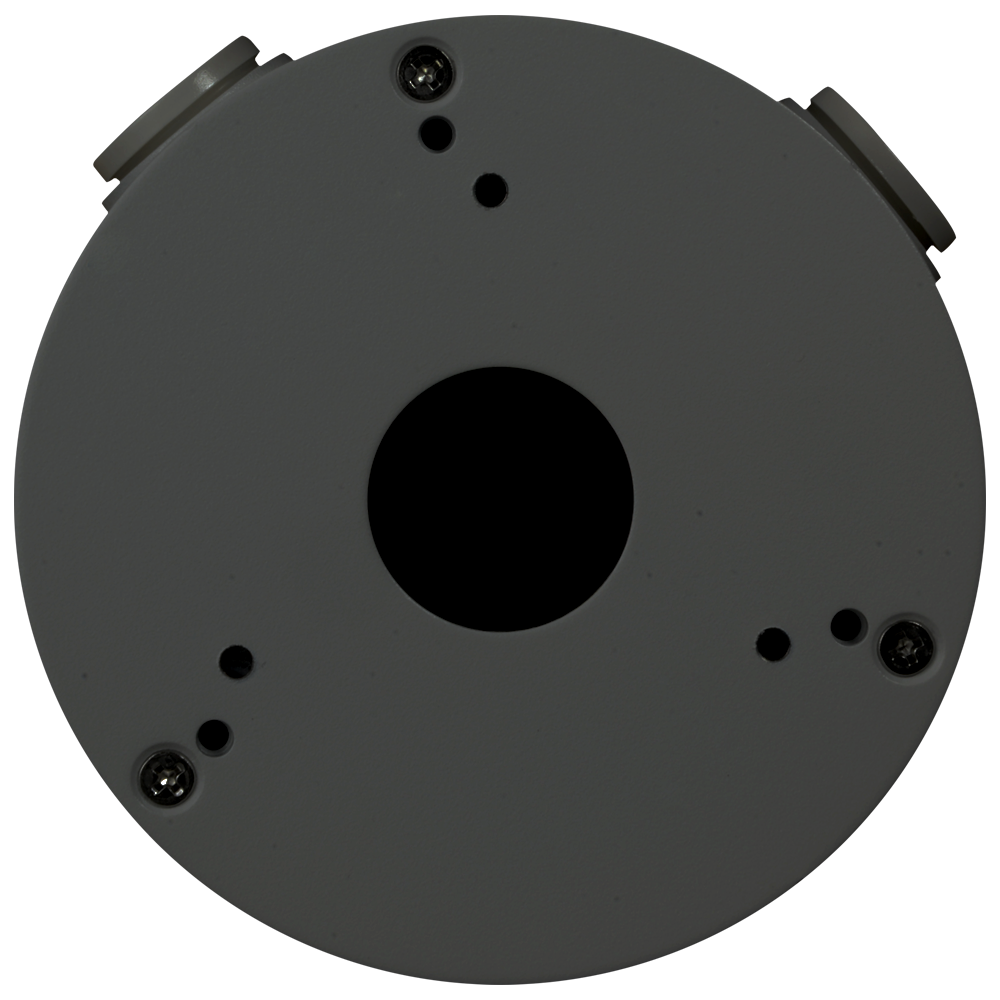 Scatola di giunzione - Per telecamere dome - Installazione a tetto o parete - Passacavo - Colore nero