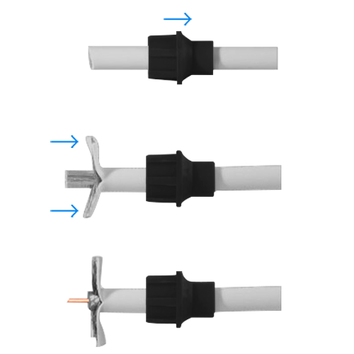 Connettore BNC maschio - Semplice - Rapido - Riutilizzabile - Riciclabile - Compatibilità universale con Microcoassiale e RG59