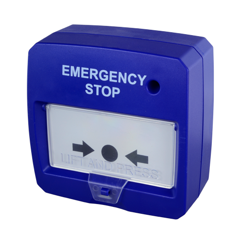 Pulsante di reset - Specifico per pannello antincendio - Arresto di emergenza - Indicatore LED - Installazione in superficie - Riattivato manualmente o con chiave