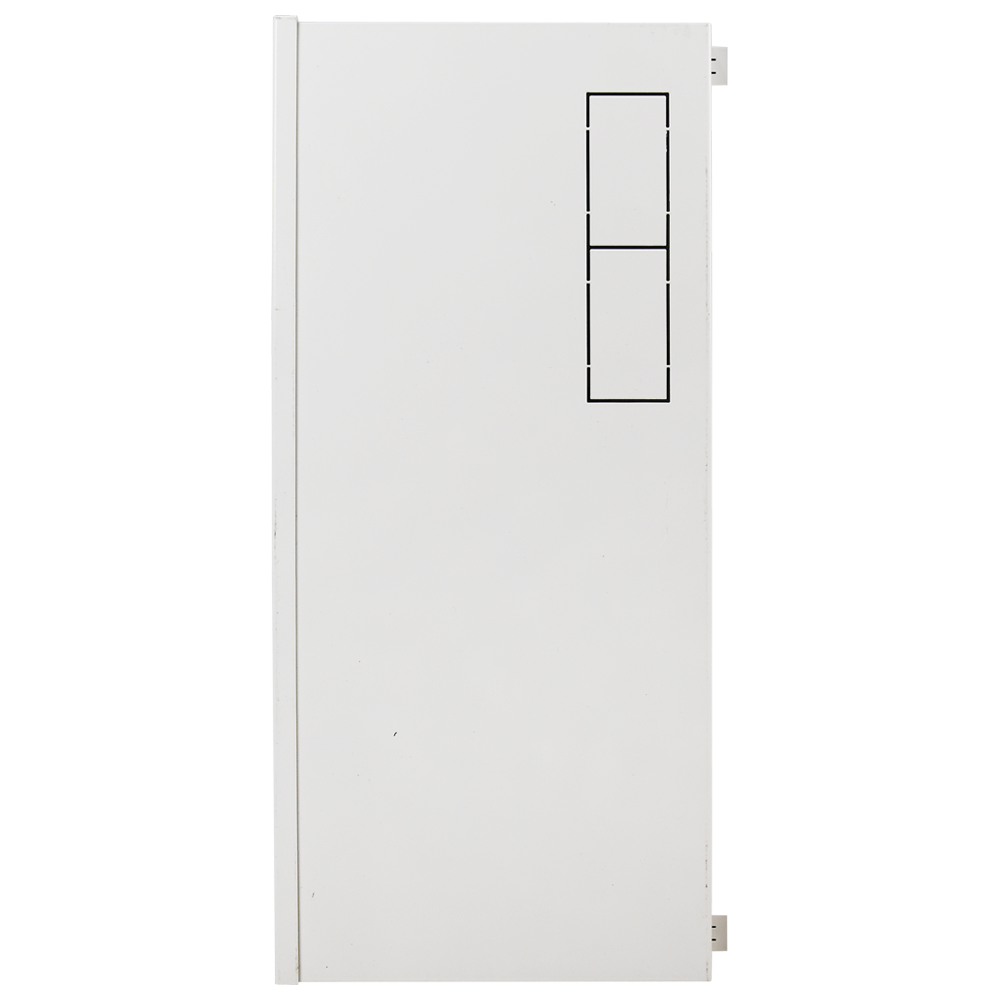 Caja de seguridad - Especial para instalación en pared - Formato vertical - 2 llaves y cerraduras - Entradas de cableado - Para Monitor, Switch POE, Videograbador y Rack de 19'