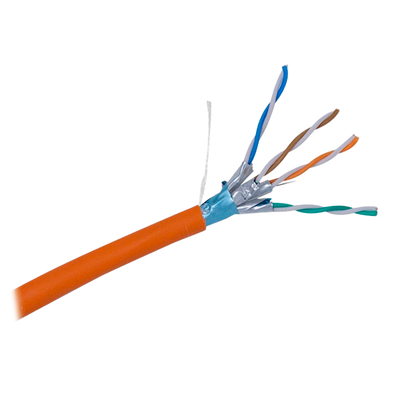 Uniview cable FTP categoría 6A - Conductor OFC,100% cobre - Diámetro 23 AWG-0,57mm - Certificado Cca-s1,d2,a1 - Cubierta exterior LSZH / Color naranja - Se suministra en bobinas de Madera de 305 metros