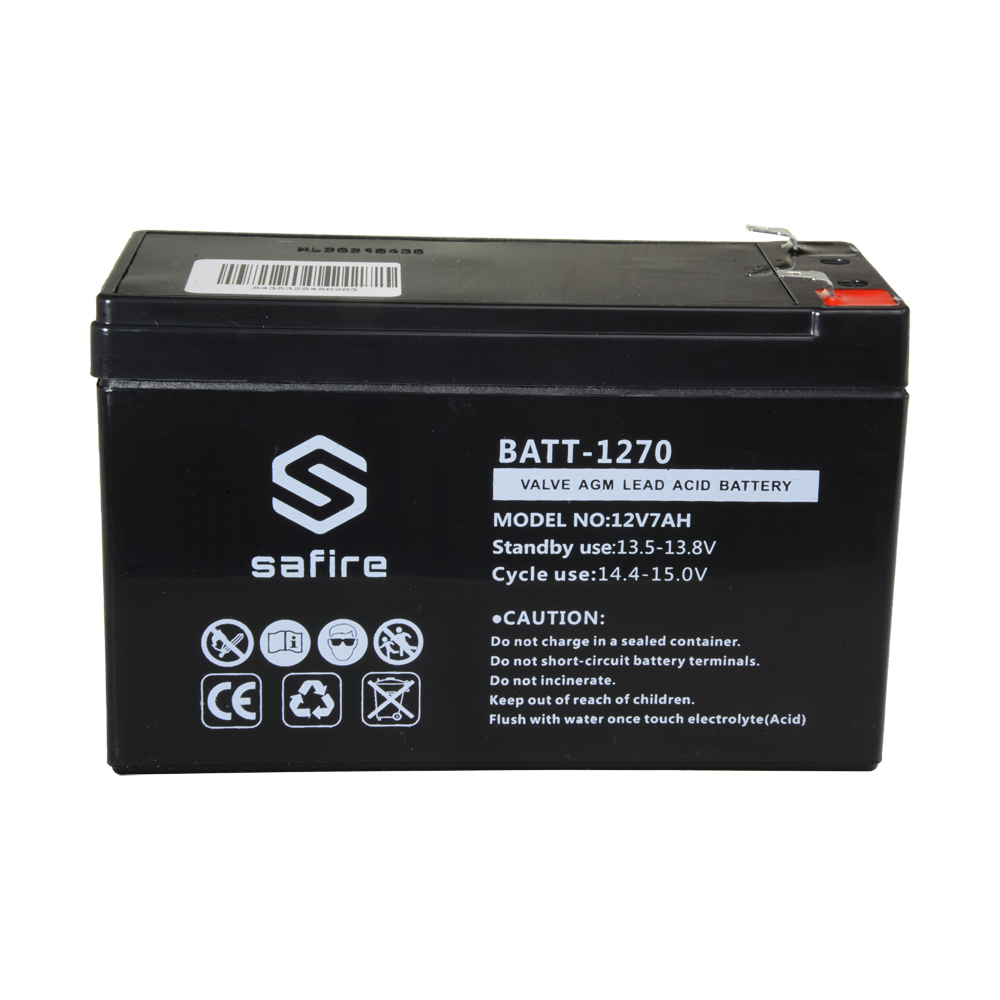 Batteria ricaricabile - Tecnologia piombo-acido AGM - Voltaggio 12 V - Capacità 7.0 Ah - 93.5 x 151 x 65 mm / 2100 g - Per backup o uso diretto