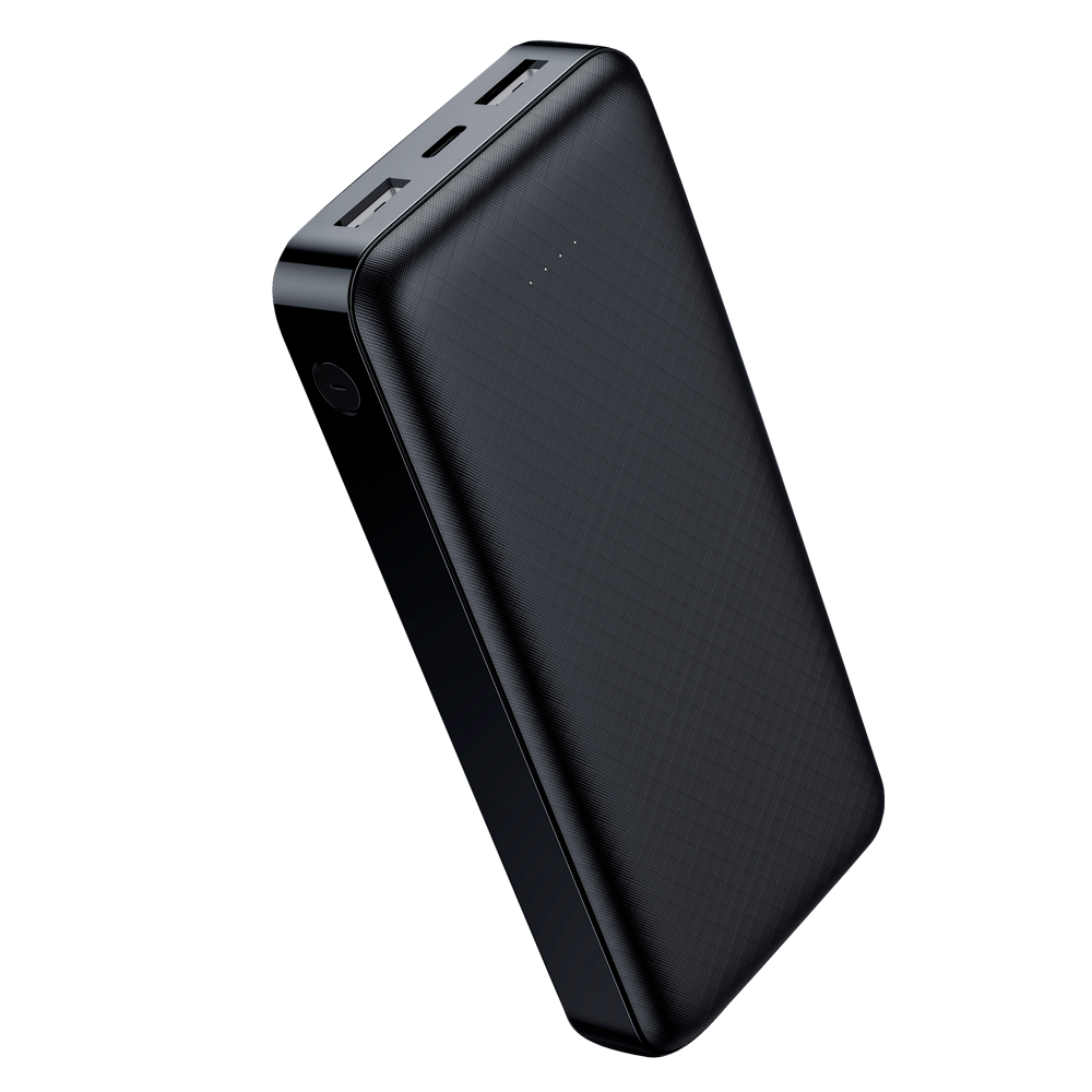 VEGER - Power bank Ultra sottile - Capacità 20000mAh (74Wh) - Ricarica rapida Power IQ - Ingressi Micros USB, USB-C, Uscite 2 USB-A  - 4 LED di ricarica