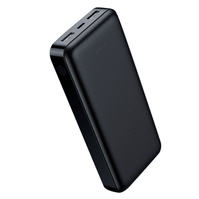VEGER - Power bank Ultra sottile - Capacità 20000mAh (74Wh) - Ricarica rapida Power IQ - Ingressi Micros USB, USB-C, Uscite 2 USB-A  - 4 LED di ricarica