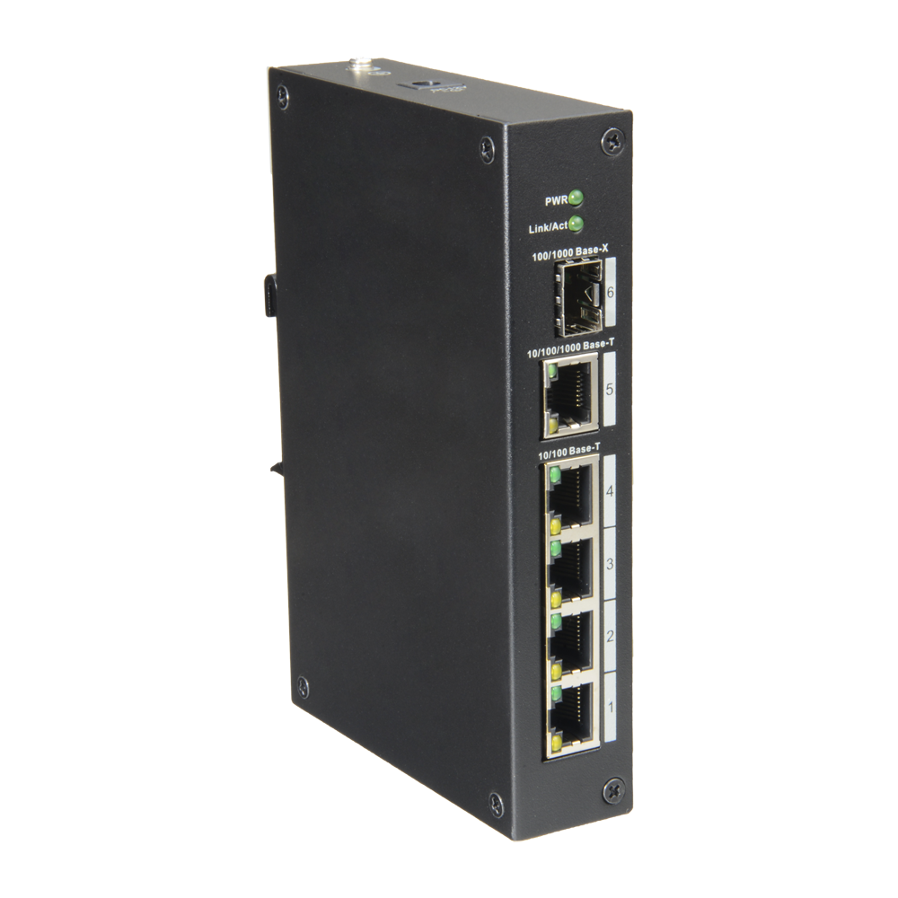 X-Security - Desktop Switch - 4 RJ45 Ports + 1 Gigabit Combo Port - 10/100 Mbps Speed - Plug & Play - Energy Saving Technology