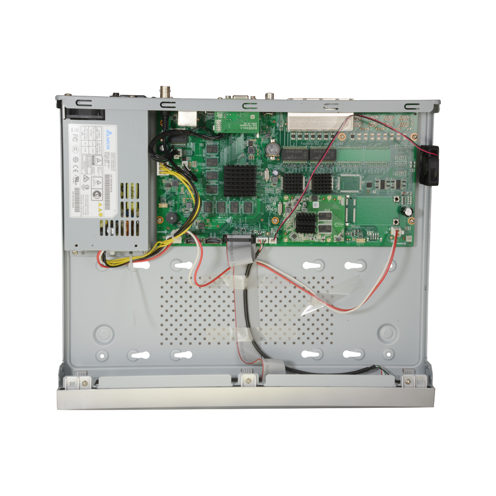 NVR para cámaras IP - 8 CH vídeo / compresión H.265+ - 8 canales PoE - Resolución máxima 8Mpx - Ancho de banda 80 Mbps - Salida HDMI 4K y VGA - Permite 1 disco duro