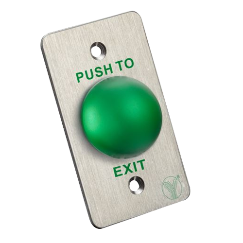 Hemisphere door release button - Double function: NO/NC - Interlocking - Dimensions 86x50x29 mm - Professional use - Stainless steel finish