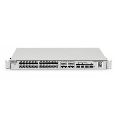 Reyee Switch Cloud Gestibile L2 - 24 porte SFP + 8 Combo RJ45/SFP + 4 SFP+ - (24 + 8) 10/100/1000 Mbps + 4 SFP+ 10 Gbps - VLAN/Port Isolation/STP/RSTP/ACL/QoS - Static LAG/DHCP Snooping/IGMP Snooping/Port Mirroring - Montaggio su rack
