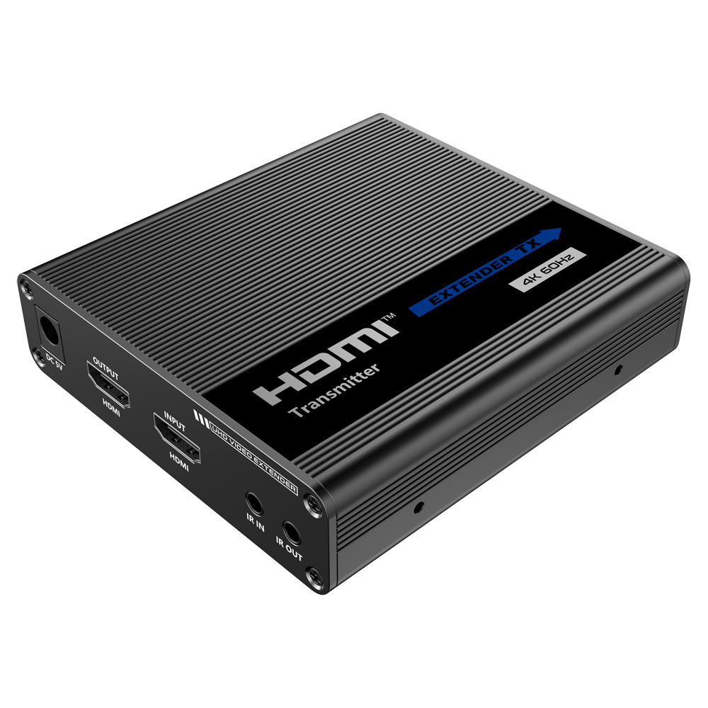 Extender attivo HDMI - Trasmettitore e ricevitore - Distanza 60 m - Su cavo UTP Cat 6 - Fino a 4K - Alimentazione DC 5 V