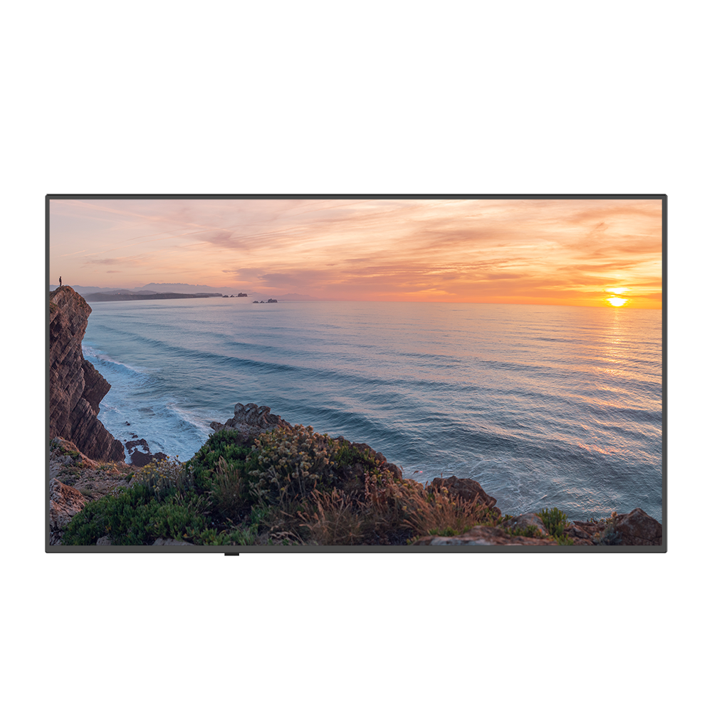 Monitor HISENSE DLED 4K 50" | Serie G - Valido para entorno Digital Signage - Resolución 3840x2160 - 2xUSB, 2xHDMI, 1xDP, 1xVGA, 1xRS232, 1xRJ45 - Ángulo de visión de 178° - Altavoces integrados