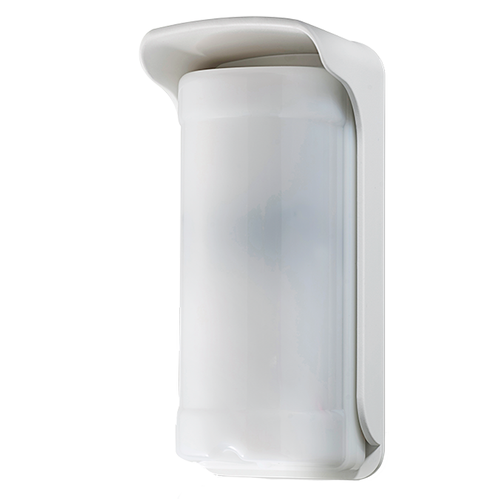Rilevatore da esterno cablato Duevi - Doppio PIR su ciascun lato e doppio PIR frontale - Copertura totale 180º / Antimasking - Alimentazione 9.6 ~ 14.5 VDC - Compatibile con i sistemi di allarme cablati - Uso esterno IP54 / Antivandalo IK10