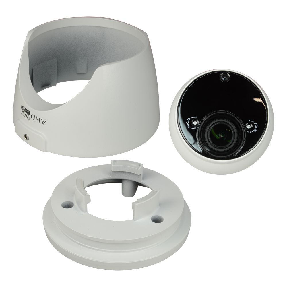 Cámera dome Gama 5Mpx/4Mpx ECO - 4 in 1 (HDTVI / HDCVI / AHD / CVBS) - 1/2.7" SmartSens© SC5035+FH8538M - Ottica 2.8~12 mm - IR LED SMD Portata 40 m - Menù OSD remoto da DVR