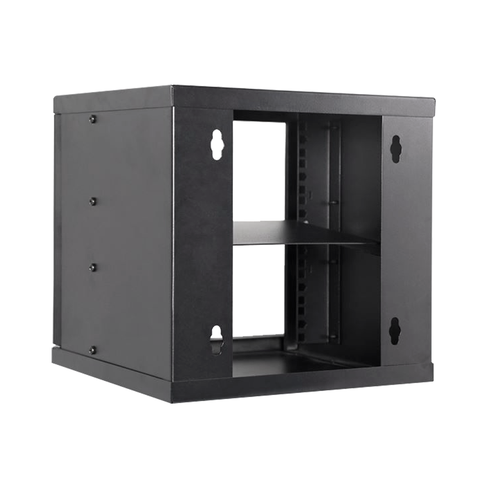 Armadio rack a parete - Fino a 6U rack da 10" - Fino a 15 Kg di carico - Con canaline passacavi - Vassoio incluso - Profondità 300 mm