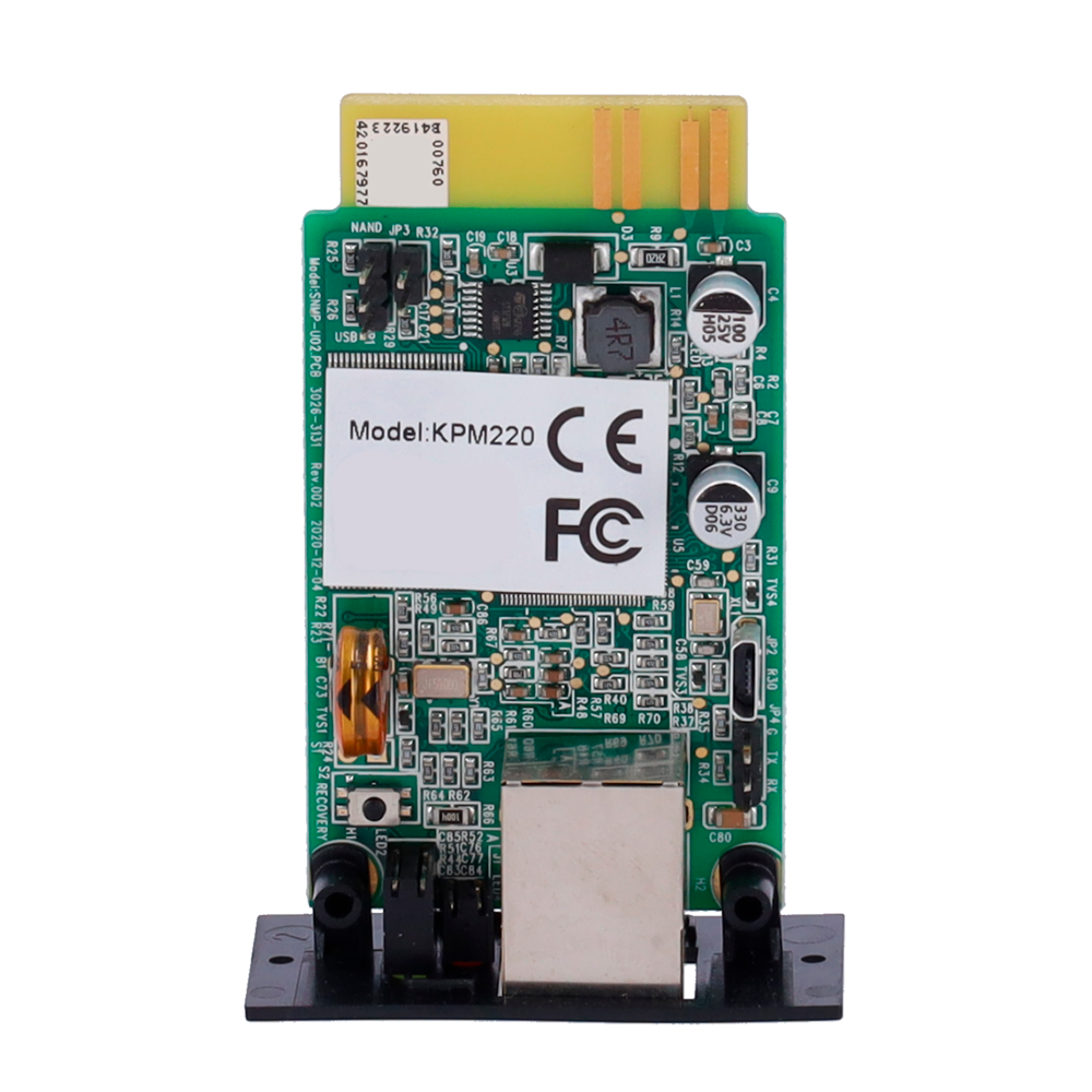 Scheda SNMP per il monitoraggio dell'UPS - Per l'installazione su slot UPS e connessione di rete - Compatibile con Windows, Mac, Linux - Gestione dell'UPS tramite HTTP, SNMP e TCP/IP - CPU ARM 300MHz 32-bit - 64M Byte SDRAM