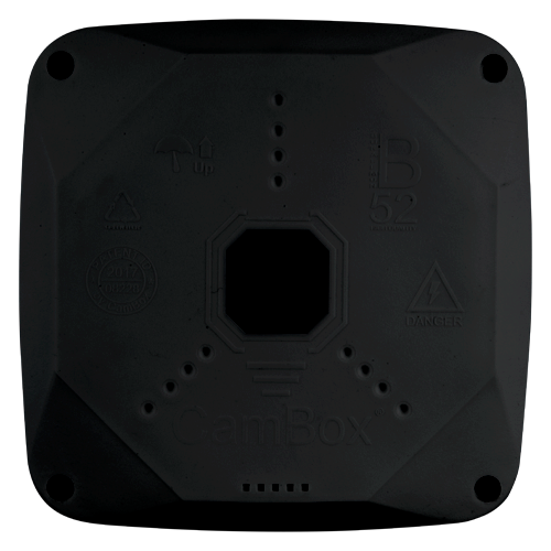Scatola di giunzione per telecamere dome - Colore nero - Fabbricata in PVC