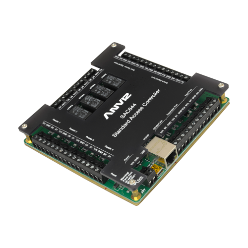 Controlador de Acceso Distribuido - TCP/IP, Mini USB, RS485 - 4 Tickets Wiegand - 4 relés de salida - Antipassback, cerraduras, Bloqueo/Desbloqueo