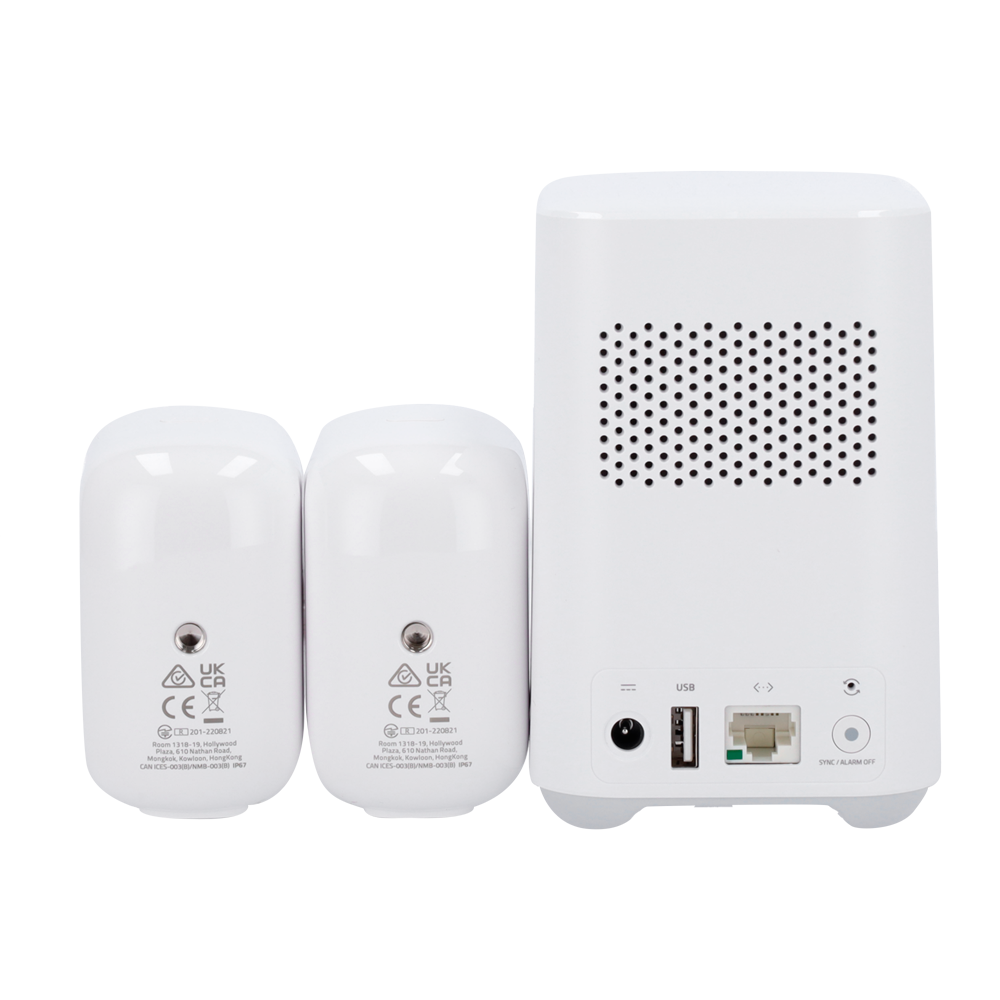 Kit 2 Cámaras + 1 HomeBase Eufy by Anker - 1080p / 6700 mAh / Sensor PIR + Humanos - HomeBase WiFi / LAN / RF con sirena - Almacenamiento integrado 16 GB - Autonomía hasta 6 meses - Apta para exterior IP65