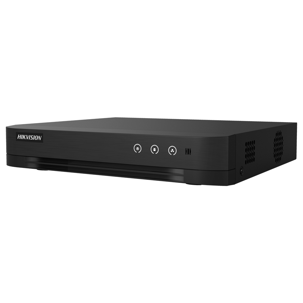Hikvision DVR 5n1 - 4 CH HDTVI / HDCVI / AHD / CVBS - Hasta 5 canales IP - Resolución máxima de entrada 1080p Lite - Detección de movimiento 2.0 en todos los canales - Admite 1 disco duro hasta 4 TB | Audio