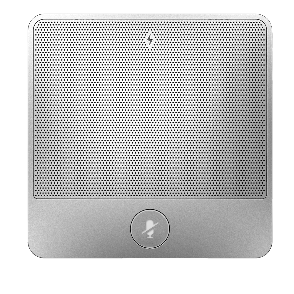 Micrófono inalámbrico - Rango de captación 3m y 360º - Rango de frecuencias 100Hz -7 KHz - Boton de Mute con indicador LED