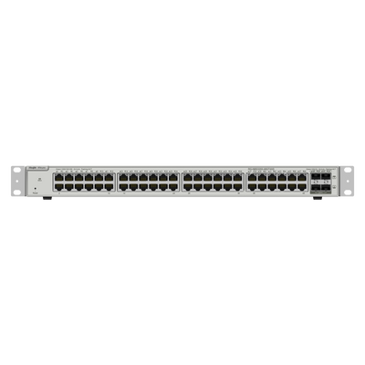 Reyee Switch Cloud Layer  2+ - 48 porte RJ45 Gigabit - 4 porte SFP+ 10 Gbps - Static LAG/DHCP Snooping/IGMP Snooping/Port Mirroring - VLAN/Port Isolation/STP/RSTP/ACL/QoS - Montaggio su rack
