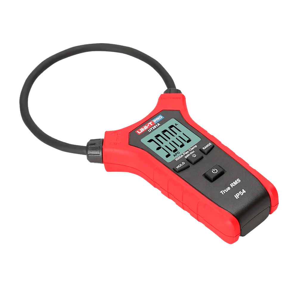 Pinza amperometrica flessibile 10" - Display LCD fino a 3000 conteggi - Misurazione dell'intensità AC fino a 3000A - Alta precisione AC con funzione True RMS - Grado di protezione IP54 | Test di caduta di 2m - Spegnimento automatico