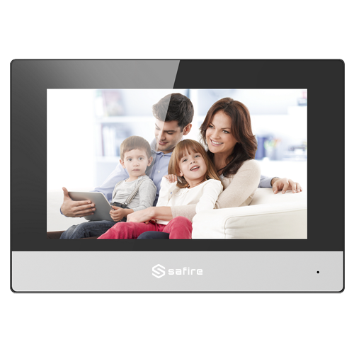 Monitor para Videoporteros - Pantalla TFT de 7" - Audio bidireccional - TCP/IP, SIP - Ranura para tarjeta MicroSD hasta 32GB - Montaje en superficie