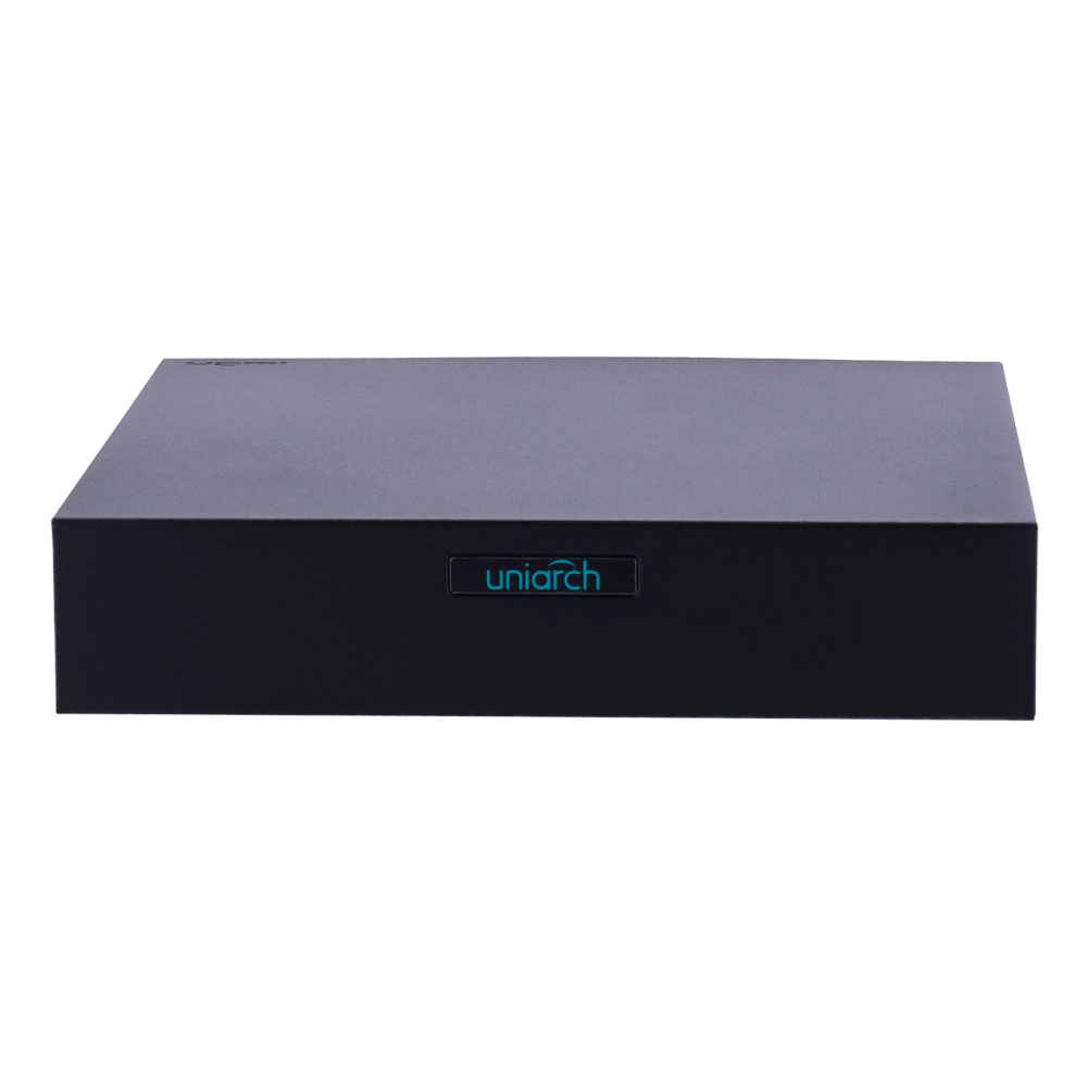 Videoregistratore NVR per telecamere IP - Uniarch - 8 CH video / Compressione Ultra 265 / PoE - HDMI 4K e VGA - Risoluzione massima 8 Mp - Ammette 1 hard disk