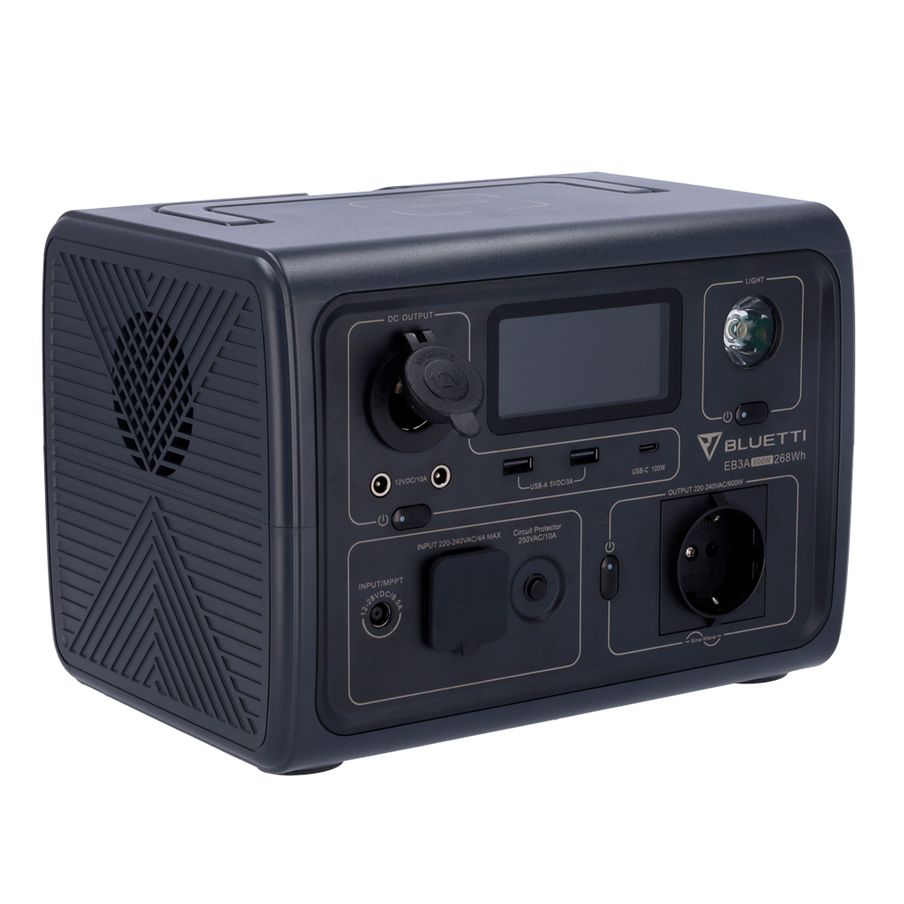 Portable Battery - 268.8Wh Large Capacity - 600W Max Output Power | LiFePO4 - Multiple Outputs - Multiple Charging Modes - LCD Screen