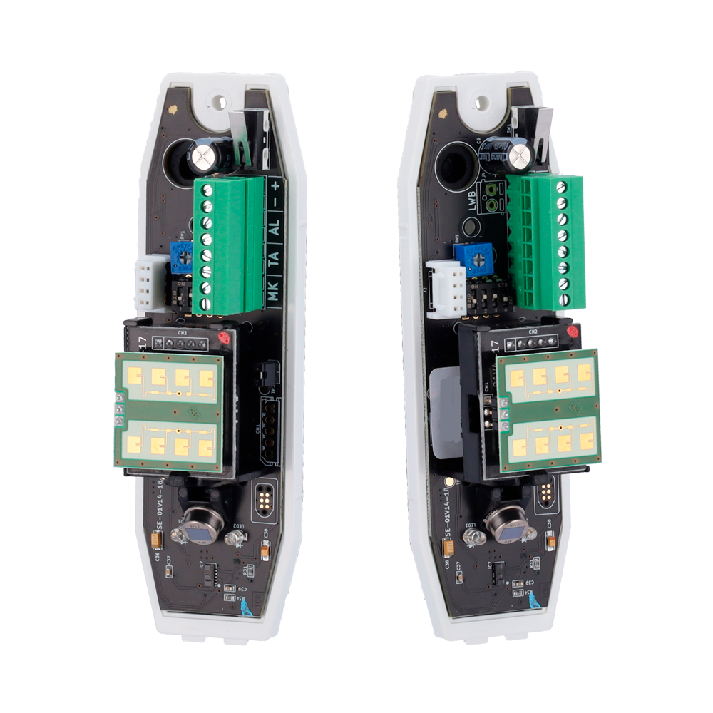 Rilevatore da esterno cablato Duevi - PIR a tenda e a microonde (24 GHz) - Portata rilevamento 12 m / Antimasking - Alimentazione 9.6 ~ 14.5 VDC - Compatibile con i sistemi di allarme cablati - Uso esterni IP54