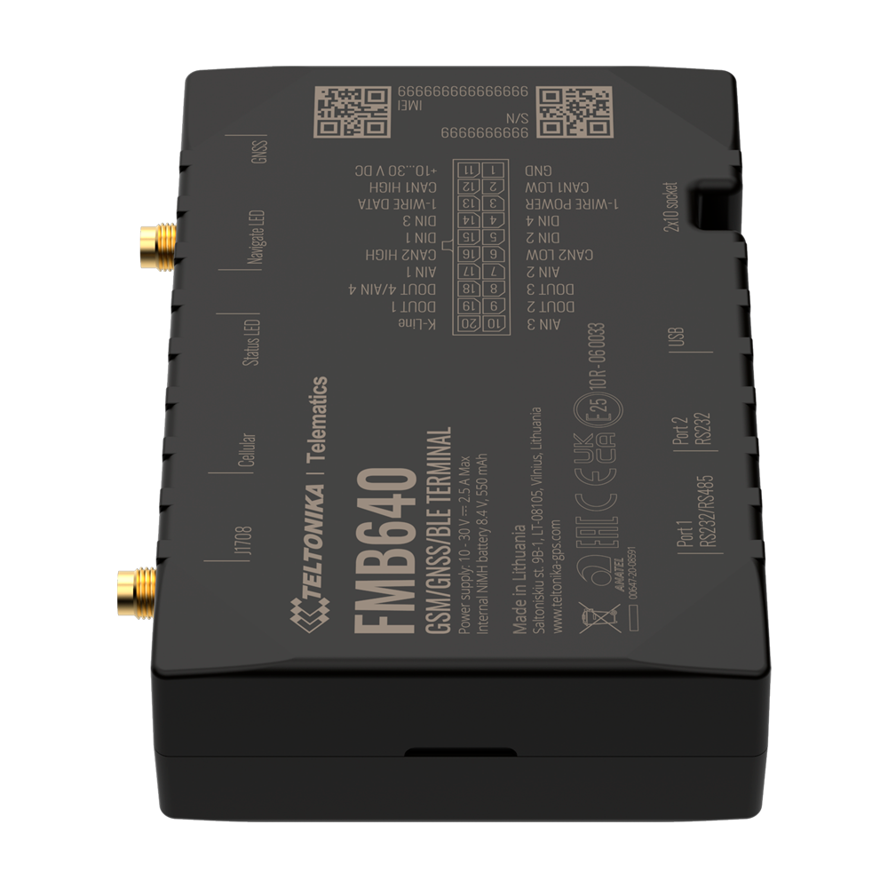 Tracker professionale per veicoli - Collegamento del cablaggio interno - Installazione occulta sotto il cruscotto - 2G - Dual-SIM | Lettura del tachigrafo per mezzi pesanti - Ingressi e uscite D/A | Lettura del CAN bus