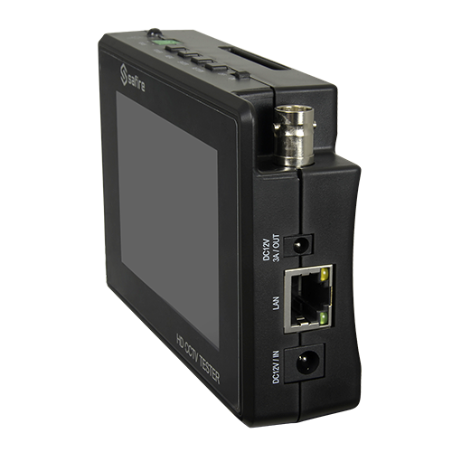 Multifunctional wrist CCTV tester - Supports HDTVI, HDCVI, AHD, CVBS and IP cameras - Tester resolution up to 4K - 4" color LCD screen - Built-in 2400mA battery - Simple operation
