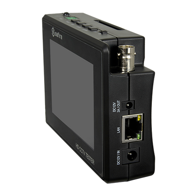 Tester TVCC multifunzionale da polso - Supporta telecamere HDTVI, HDCVI, AHD, CVBS e IP - Risoluzione del tester fino a 4K - Schermo LCD colore 4" - Batteria integrata di 2400mA - Funzionamento semplice
