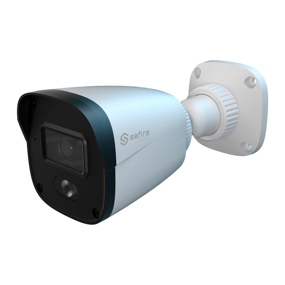 Safire Smart - Cámara Bullet IP gama B1 Night Color - Resolución 4 Megapíxel (2560x1440) - Lente 2.8 mm | Micrófono integrado - Led blanco alcance 20 m | PoE (IEEE802.3af) - Impermeabilidad IP67