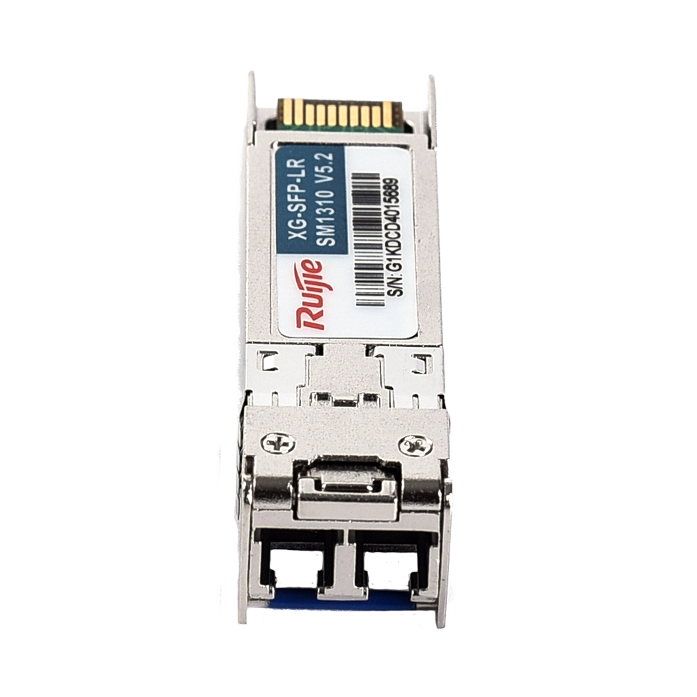 Módulo transceptor Ruijie SFP+ - Longitud de onda 1310 nm - Fibra monomodo - Conector LC dúplex - Distancia máxima 10 km - 10Gbps - 10GBASE-SR