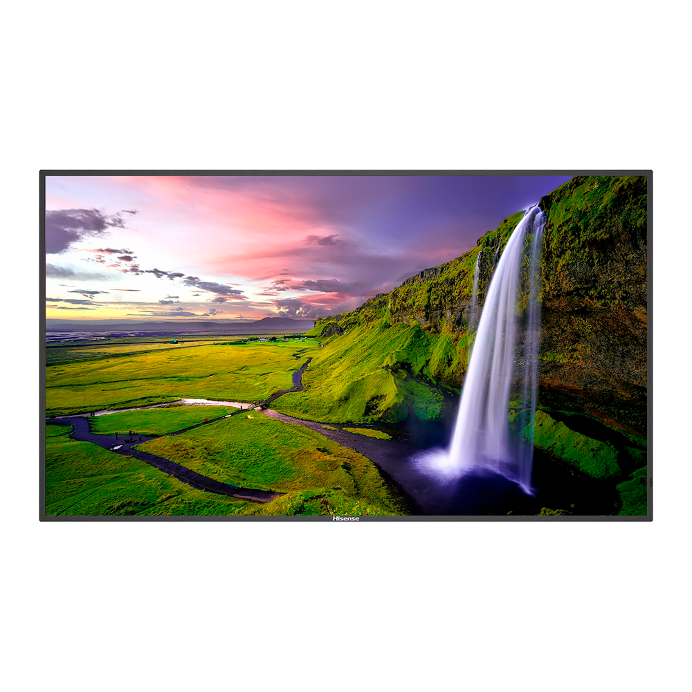 Monitor HISENSE DLED 4K 43" | Serie E - Adatto a qualsiasi contesto Digital Signage - Risoluzione 3840x2160 - 2 ingressi HDMI 2.0 - Angolo di visione di 178° - Audio | Altoparlanti integrati