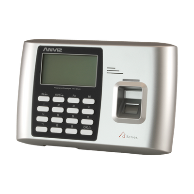 Terminal di Controllo Presenze ANVIZ - Impronte digitali, schede RFID e tastiera - 2000 registrazioni / 50000 registri - TCP/IP, USB, RS232, relé per sirena - 8 Modi di Controllo presenze - Software CrossChex gratuito - Innowatt