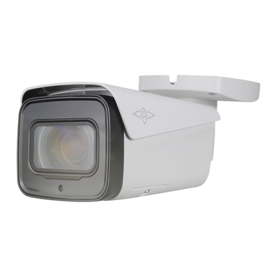 Telecamera IP Bullet X-Security 2 Mp Gamma ULTRA - Lente varifocale 5.3-64.0 mm (X12) - WizSense: Filtro per i falsi allarmi - Rilevamento del volto | Conteggio Persone - Compressione H.265+ | WDR | POE - Audio | Allarme | IP64 IK10